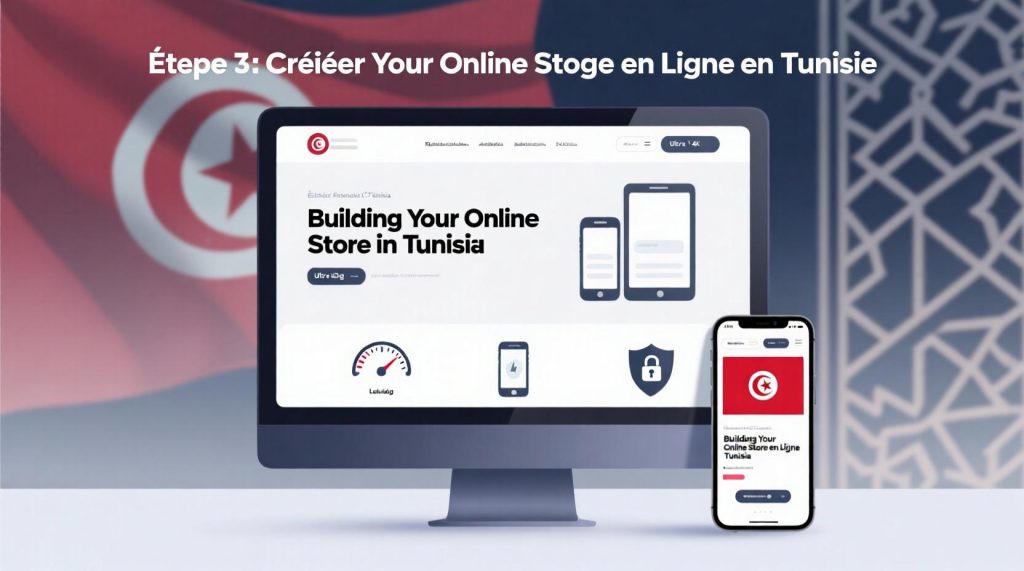 Création d'une boutique en ligne professionnelle pour l'e-commerce en Tunisie.